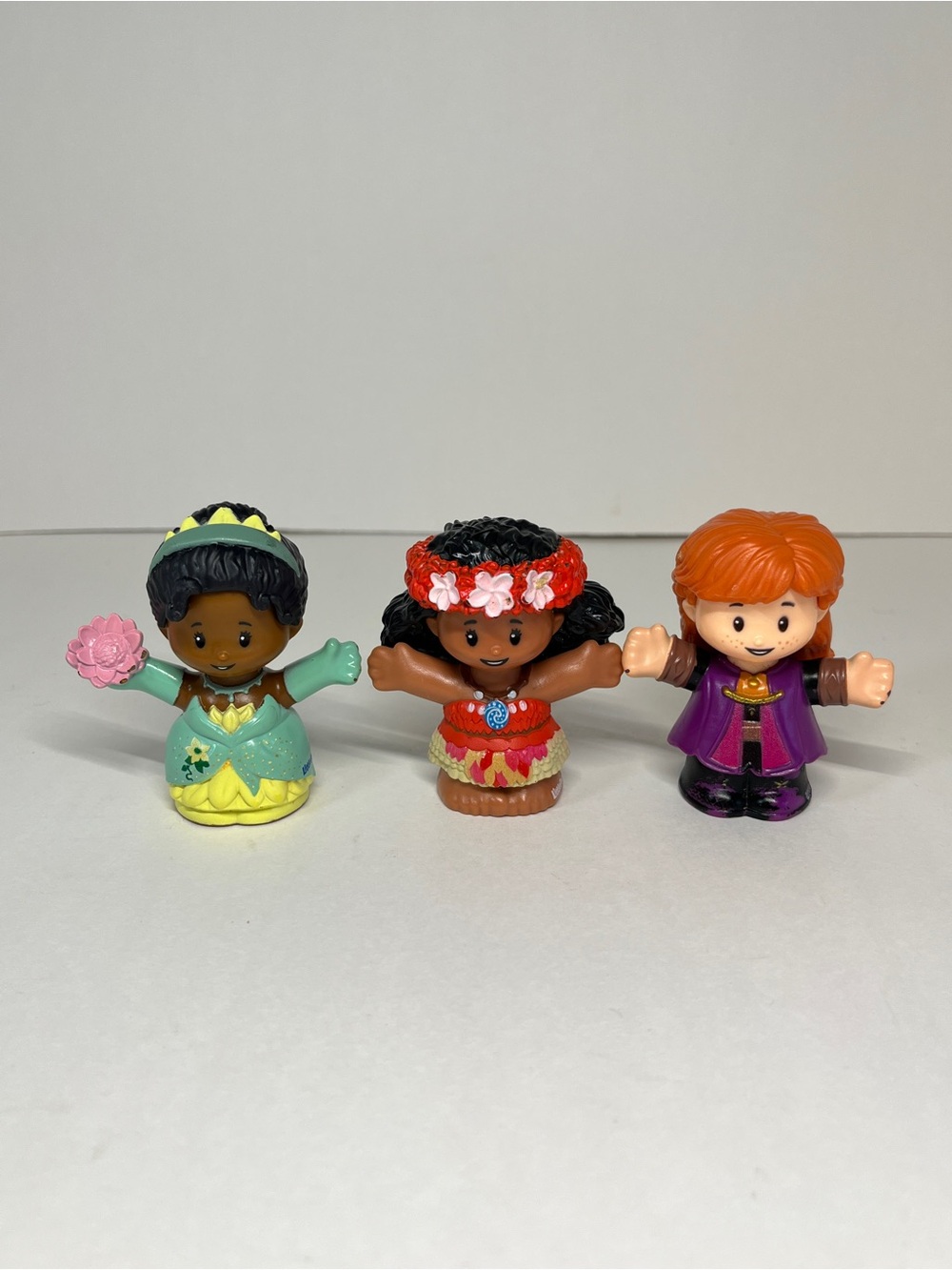 Disney Little People Princess Set Lot Moana Anna Frozen Tiana Figure Doll Toy